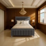 Hilton Panel Bed - Steel