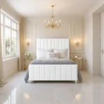Elise Panel Bed - White