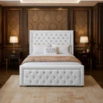Hilton Chesterfield Bed - White
