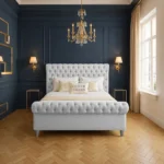 Luxury Sleigh Bed - White