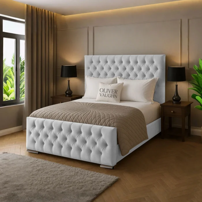 Florida Upholstered Bed - White - Image 2