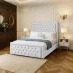 Hilton Chesterfield Bed - White - Image 2