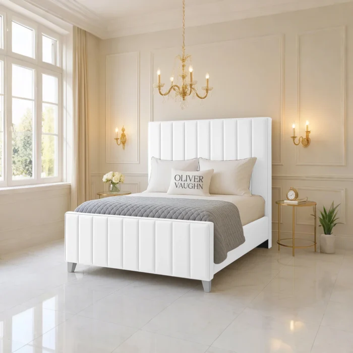 Elise Panel Bed - White - Image 2
