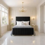 Elise Panel Bed - Black