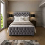 Florida Upholstered Bed - Grey