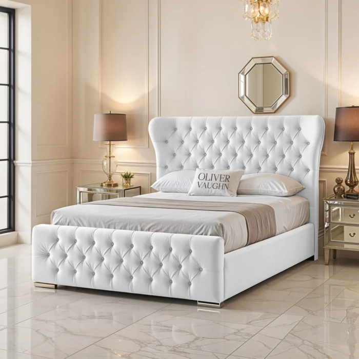 Oxford Wing Bed - White - Image 2