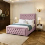 Hilton Chesterfield Bed - Pink - Image 2