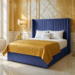 Wing Panel Divan Bed - Royal-Blue - Image 2