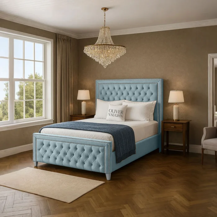 Sofia Chrome Bed - Sky - Image 2